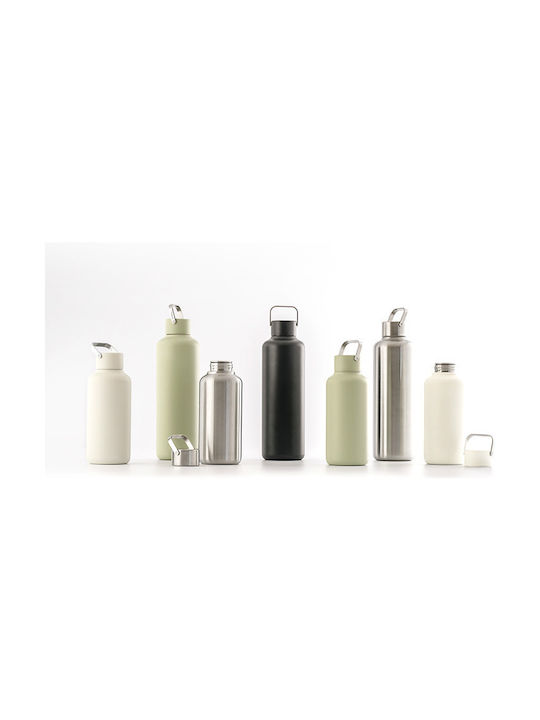 Equa Timeless Stainless Steel Water Bottle 600ml Silver