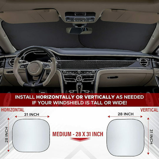 Carsun Вътрешни слънцезащити за предно стъкло на кола 78x68см. 2бр