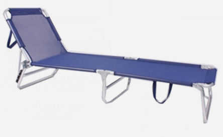 TnS Foldable Aluminum Beach Sunbed Blue 187x58x24cm