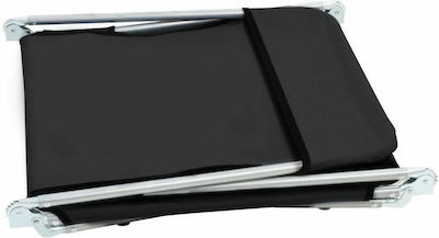 vidaXL Foldable Steel Beach Sunbeds Black 182x56x24.5cm 2pcs