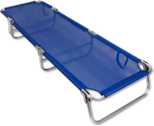 TnS Foldable Aluminum Beach Sunbed Blue 187x58x24cm