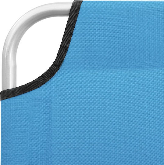 vidaXL Strandliegen Hellblau Faltbar 189x58x27cm. 1Stück