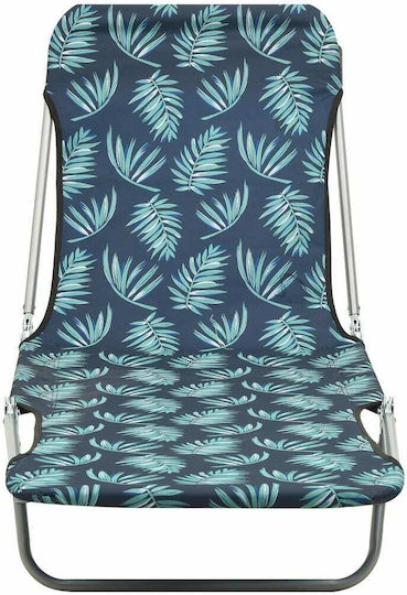 vidaXL Foldable Steel Beach Sunbeds Green 182x55x24cm 2pcs