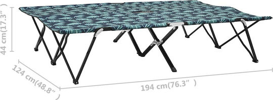 vidaXL Strandliegen Grün Faltbar 194x124x44cm. 1Stück