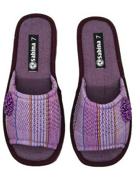 Sabina Women's Slipper In Purple Colour