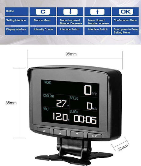 Autool X50 Plus OBD2 und Head Up Display Für das Auto zur Montage auf Dashboard X50-Plus