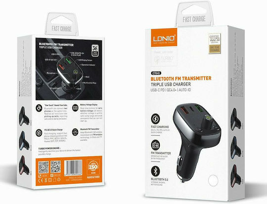 Ldnio FM Transmitter Αυτοκινήτου C704Q mit Bluetooth / MicroSD / USB