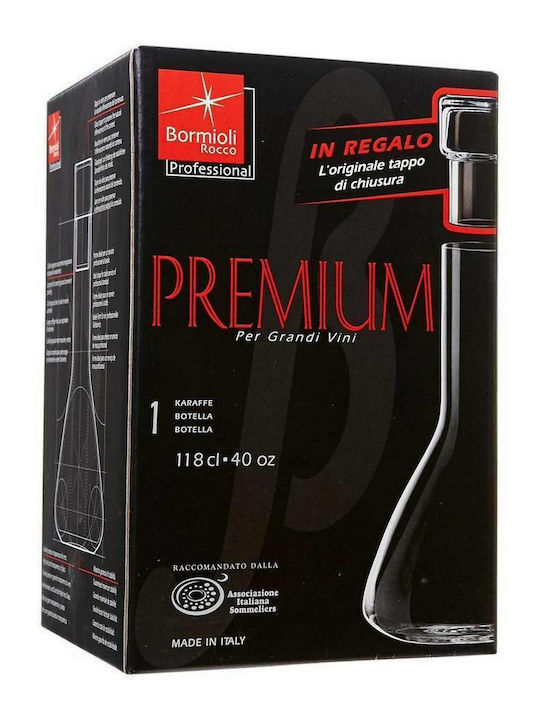 Bormioli Rocco Premium Sticlă Carafă de Servire Vin 27buc cu Dop Transparentă 1180ml 1buc