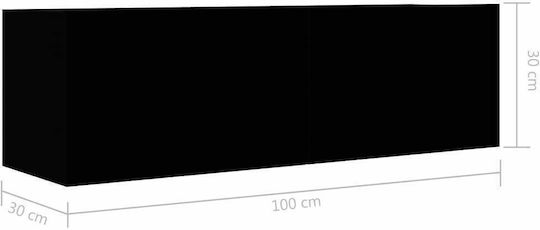Животно помещение ТВ единица Black Д100xШ30xВ30бр