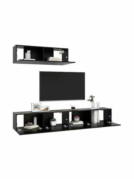 Living Room TV Unit Black L100xW30xH30cm