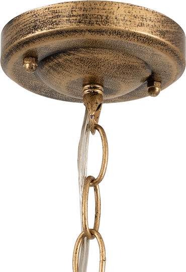 GloboStar Darcy Pendant Light Bronze Grid with Socket E27 16x16x32.5cm