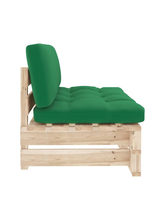 Two-Seater Sofa Outdoor from Pallets with Pillows 110x65x55cm