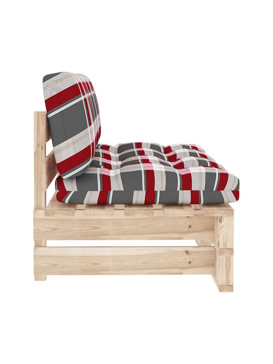 Two-Seater Sofa Outdoor from Pallets with Pillows 110x65x55cm