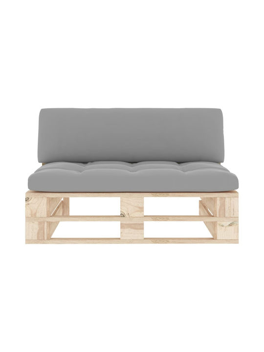 Zweisitziges Sofa Außenbereich aus Paletten mit Kissen 110x65x55cm