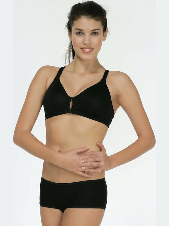 Triaction Fitness Athletic Athletic Bra without Padding without Underwire Black