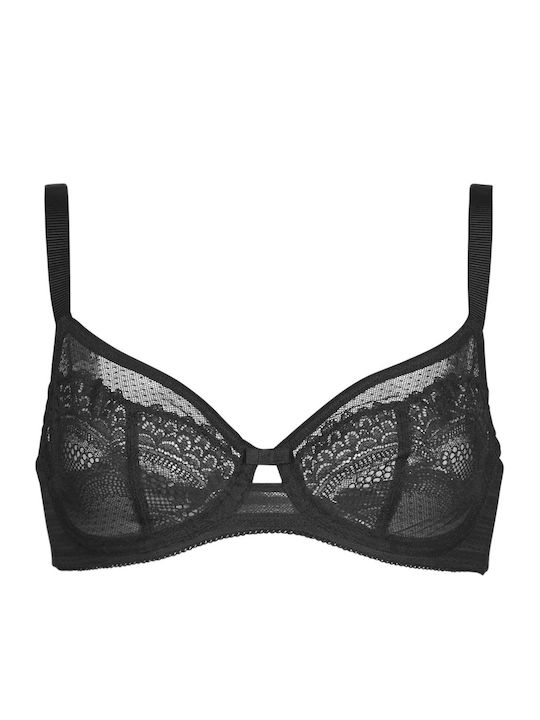 Beauty-Full Darling Μαύρο Minimizer Σουτιέν χωρίς Ενίσχυση με Μπανέλες