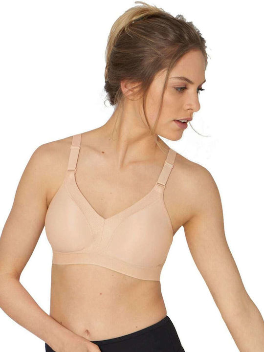 Triaction Wellness Athletic Athletic Bra without Padding without Underwire Beige