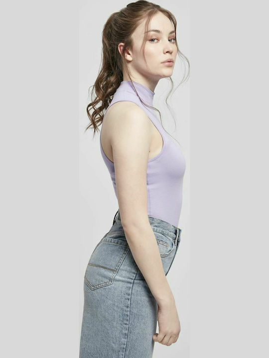Bodysuit pentru femei Pulover cu guler înalt Lavender