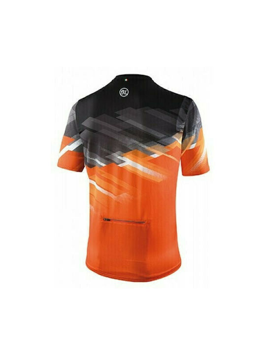 Bicycle Line Brake Short Sleeves Cycling Jersey Black/Orange