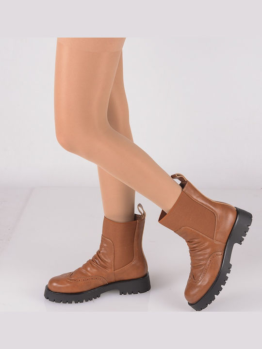 Damen Chelsea Stiefeletten Camel