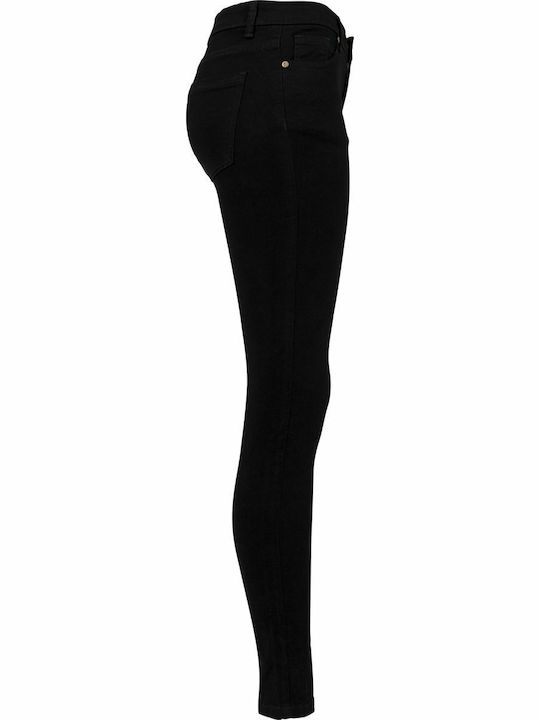Women's Fabric Trousers Skinny Fit Black