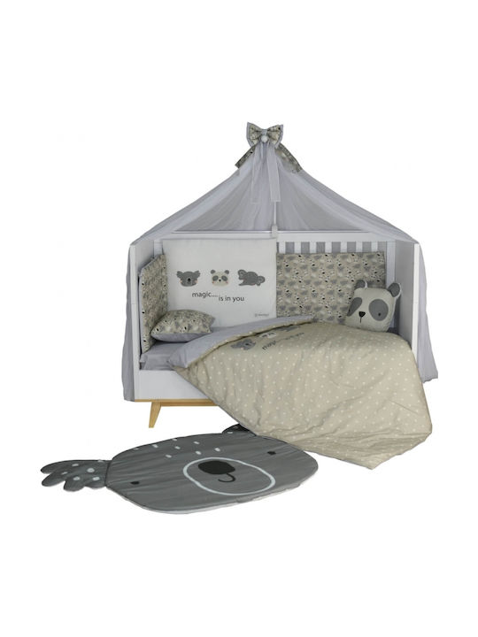 Bebe Stars Panda Kinder Teppich Grey 94x130cm