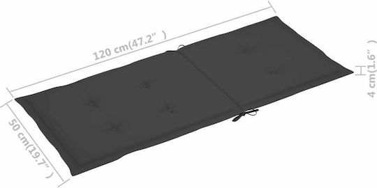 Fotoliu Balansoar Acacia / Anthracite 57x100x117cm