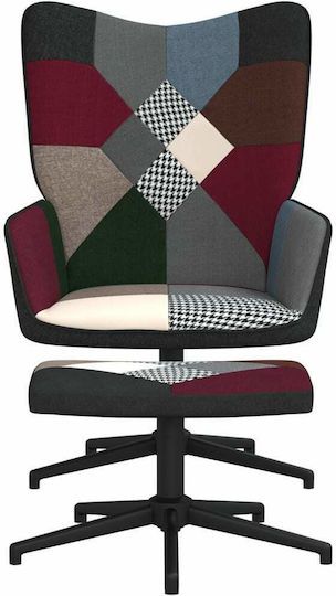 Πολυθρόνα με Υποπόδιο 62x68x98cm Patchwork