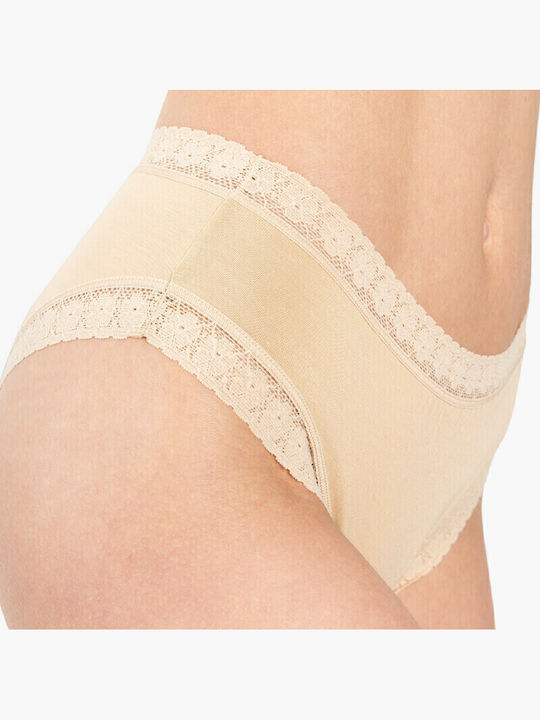 Women's Boxer 3Pack with Lace Beige