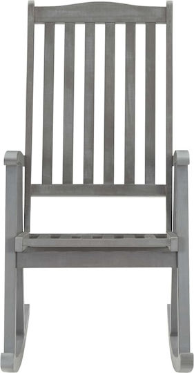 Rocking Armchair Grey 57x100x117cm