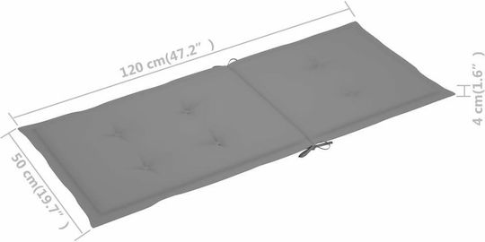 Rocking Armchair Grey 57x100x117cm