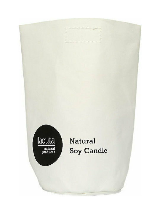 Laouta Natural Products Aromatic Soy Candle in Jar with Fig Scent 200g