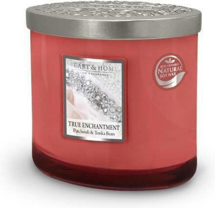 Heart & Home Aromatic Soy Candle Double Wick in Jar with True Charm Perfume 230g