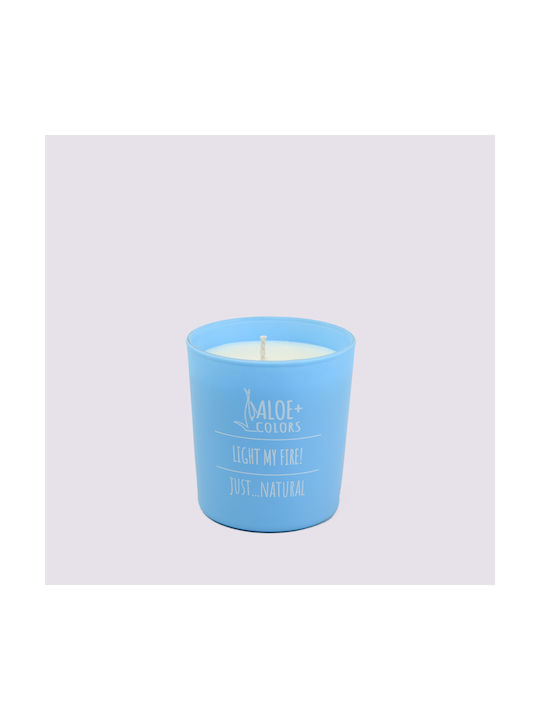 Aloe Colors Aromatic Soy Candle Just Natural in Jar with Freshness Perfume 220gr