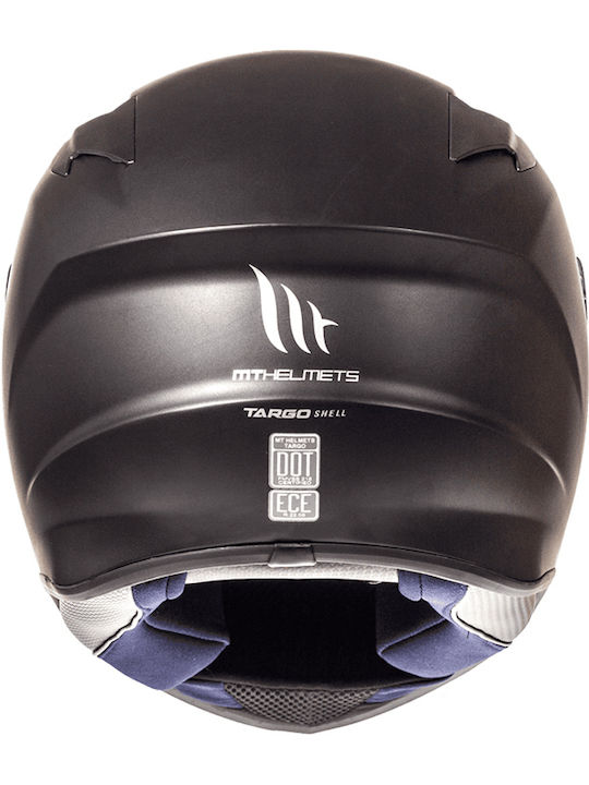 MT Targo Solid A1 Matt Black Κράνος Μηχανής Full Face ECE 22.05 / DOT 1450gr