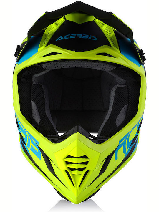 Acerbis X-Track VTR Turquoise/Fluo Κράνος Μηχανής Motocross 1050gr