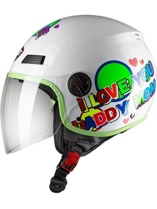Pilot Fazer Junior Kids Jet Helmet ECE 22.05 900gr Green PIL000KRA71