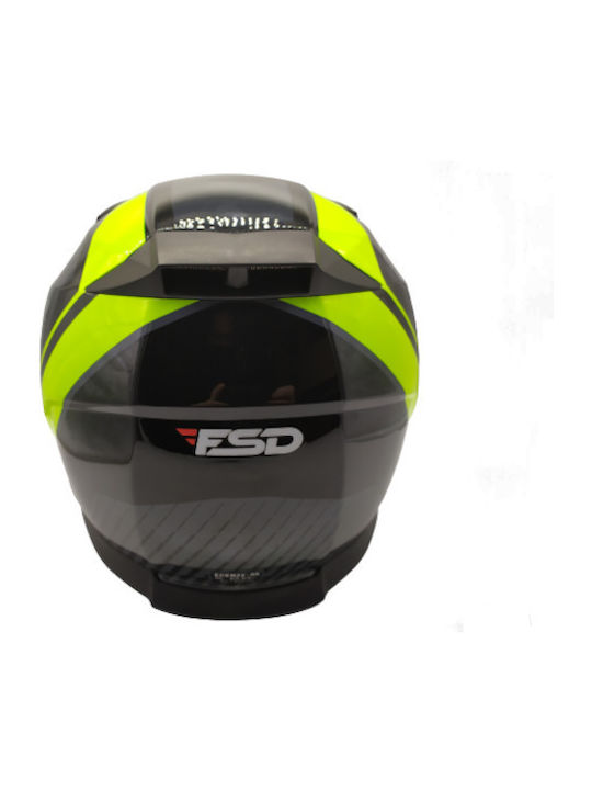 Faseed FSD 817 Full Face Helmet Black/Fluo Yellow 28605505