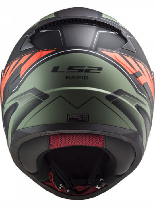 LS2 FF353 Rapid Gale Matt Black/Red/Green Κράνος Μηχανής Full Face 1300gr