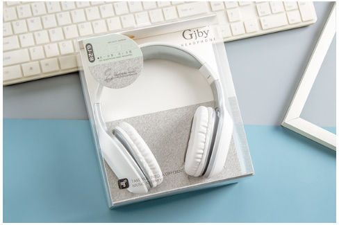 Gjby GJ-28 Wired Over Ear Headphones White GJ-28