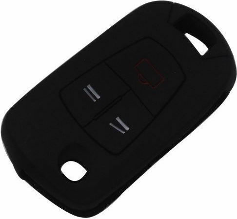 Silicone Car Key Cover Case with 2 Buttons for Opel Black