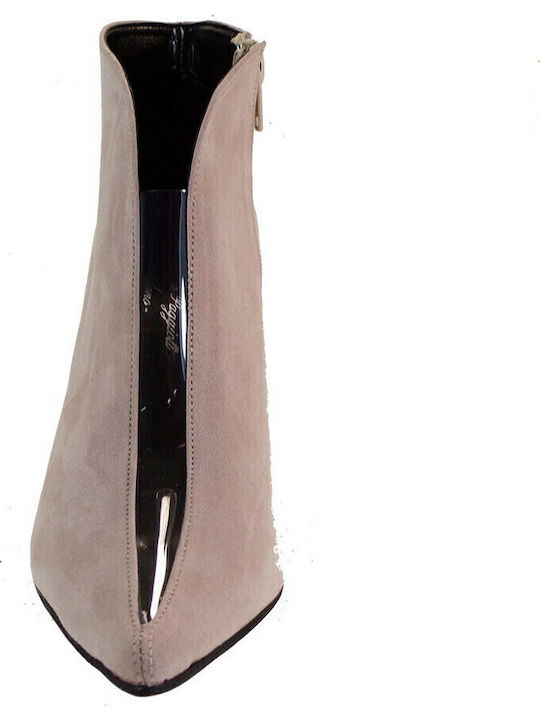 89065 Wildleder Stiefeletten Damen Nude