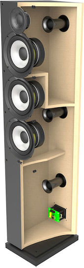 Elac Debut F6.2 DF62 Paar Hi-Fi Lautsprecher Boden 140W 3 Anzahl von Fahrern B19.5xT26.8xH109.7cm. Schwarz