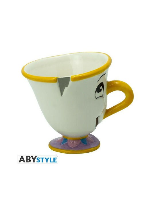 Abysse Disney Beauty And The Beast Chip 3D Mug Ceramic White 250ml
