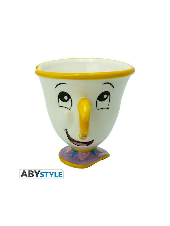Abysse Disney Beauty And The Beast Chip 3D Mug Ceramic White 250ml