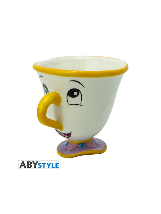 Abysse Disney Beauty And The Beast Chip 3D Mug Ceramic White 250ml