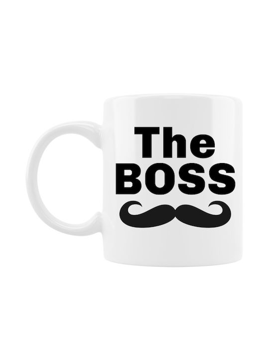 VOUR Mug Ceramic The Boss - The Real Boss 330ml 2pcs