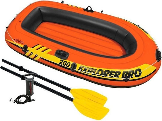 Intex Explorer Pro 200 Aufblasbares Boot für 1 Person Orange mit Rudern & Pumpe 196x102cm