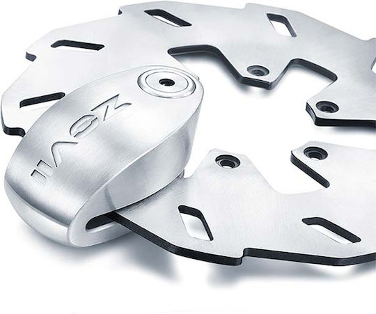 Zovii ZD15S Motorcycle Disc Brake Lock with Alarm & 14mm Pin in Silver