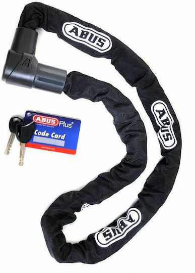 Abus CityChain 1010/170 170cm Motorcycle Anti-Theft Chain with Lock in Black